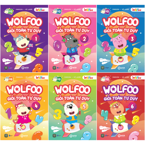 Sách Bộ Sách Wolfoo Giỏi Toán Tư Duy: Tập 1 - 6 (Bộ 6 Tập) - 1980Edu