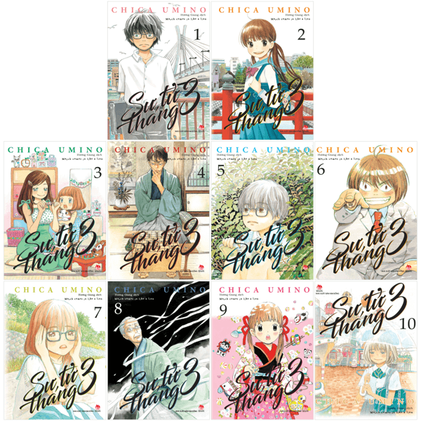 Truyện Tranh Combo Manga - Sư Tử Tháng 3: Tập 1 - 10 (Bộ 10 Tập) (Tái Bả - Chica Umino