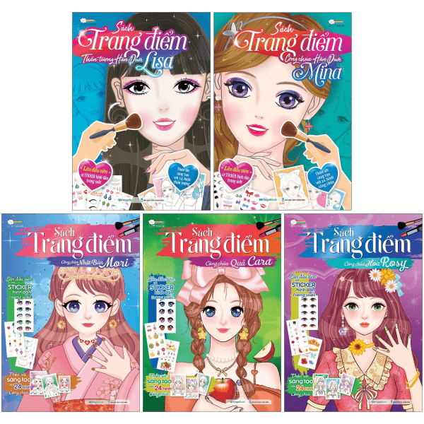 Sách Combo Sách Trang Điểm Công Chúa Và Thần Tượng (Bộ 5 Cuốn) - Little Rainbow