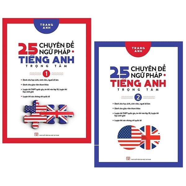 Sách Combo 25 Chuyên Đề Ngữ Pháp Tiếng Anh Trọng Tâm - Tập 1 + 2 (Bộ 2 - Trang Anh