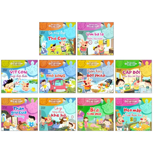 Sách Combo Sách Em Học Cách Giữ An Toàn Cho Bản Thân (Bộ 10 Cuốn) - Hồ Lô Xanh