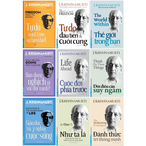 Sách Combo Sách Của Jiddu Krishnamurti (Bộ 9 Cuốn) - Minh