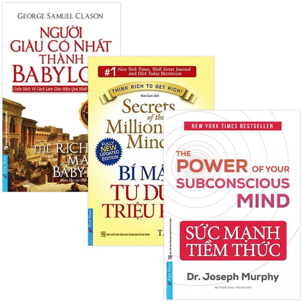 Sách Combo Sách Sức Mạnh Tiềm Thức + Bí Mật Tư Duy Triệu Phú + Ngư� - Joseph Murphyc