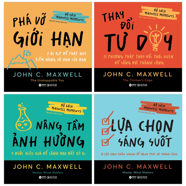Sách Combo Sách Maxwell Moments - Khoảnh Khắc Thay Đổi Cuộc Đời (Bộ 4 C - John C. Maxwell