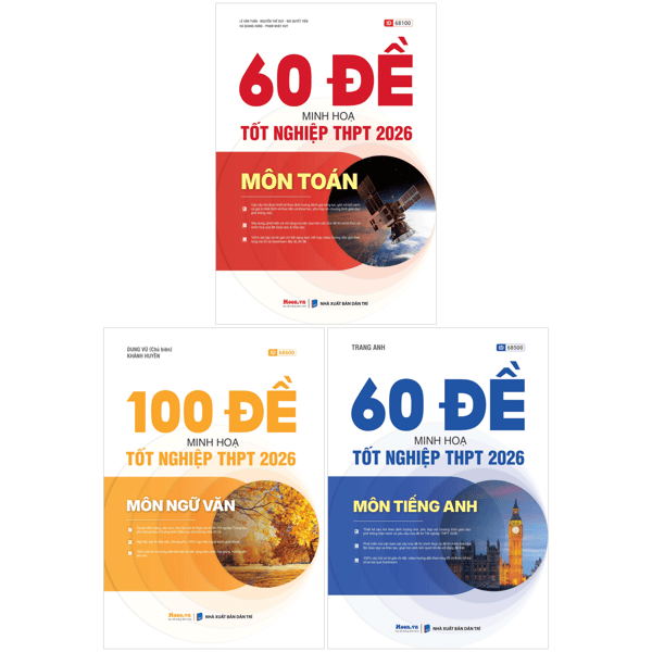 Sách Combo Sách Đề Minh Họa Tốt Nghiệp THPT 2026 - Khối D - Toán + Ngữ - Nhiều Tác Giả