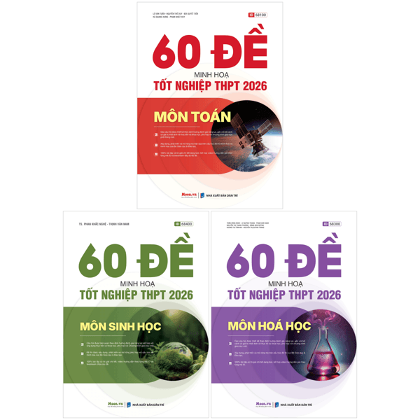 Sách Combo Sách Đề Minh Họa Tốt Nghiệp THPT 2026 - Khối B - Toán + Hóa H - Nhiều Tác Giả