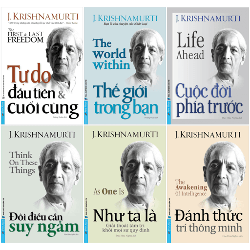 Sách Combo Sách J. Krishnamurti (Bộ 6 Cuốn) - J. Krishnamurti