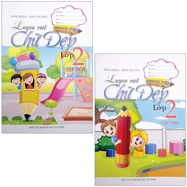 Sách Combo Sách Luyện Viết Chữ Đẹp Lớp 2 - Tập 1+2 (Bộ 2 Tập) - Đăng Khoa