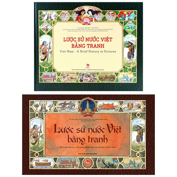 Sách Combo Sách Lược Sử Nước Việt Bằng Tranh - Tiếng Việt + Song Ng� - Tạ Huy Long