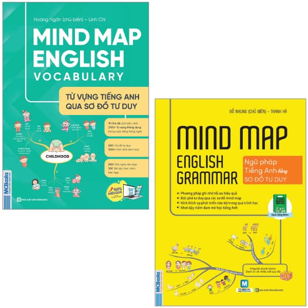 Sách Combo Sách Mindmap English Grammar + Mindmap English Vocabulary (Bộ 2 Cuốn) - Linh