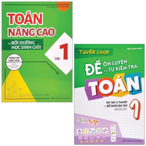 Sách Combo Sách Tuyển Chọn Đề Ôn Luyện Và Tự Kiểm Tra Toán 1 + Toán - Trần Thị Kim Cương