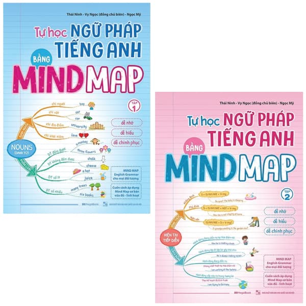 Sách Combo Sách Tự Học Ngữ Pháp Tiếng Anh Bằng Mindmap (Bộ 2 Cuốn) - Thái Ninh