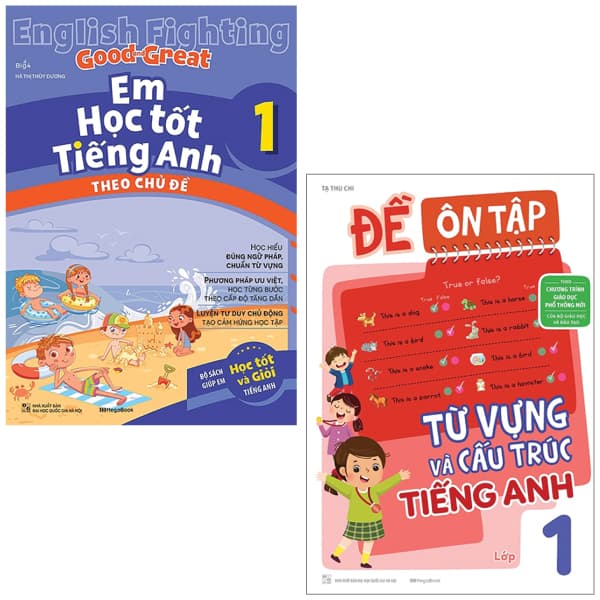 Sách Combo Sách Em Học Tốt Tiếng Anh + Đề Ôn Tập Từ Vựng Và Cấu Tr - Tạ Thu Chi