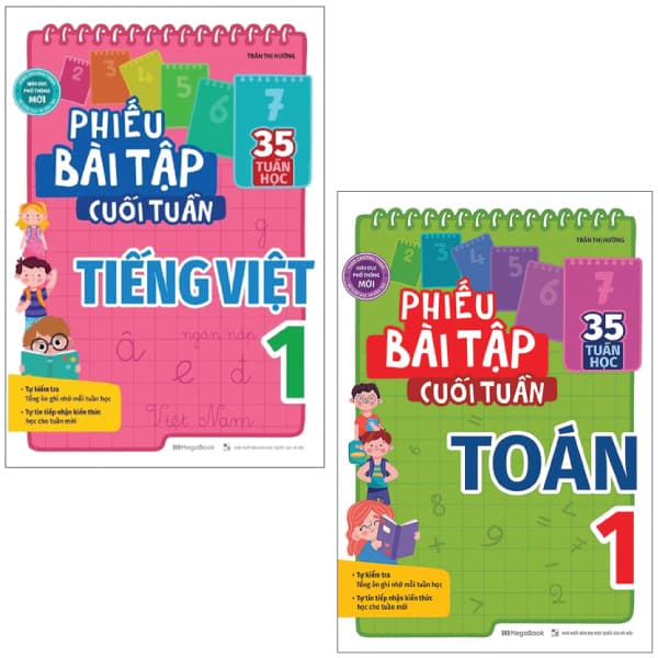 Sách Combo Sách Phiếu Bài Tập Cuối Tuần Toán Và Tiếng Việt Lớp 1 (B� - Trần Thị Hường