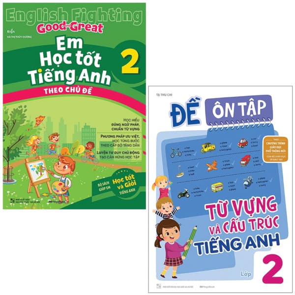 Sách Combo Sách Em Học Tốt Tiếng Anh + Đề Ôn Tập Từ Vựng Và Cấu Tr - Tạ Thu Chi