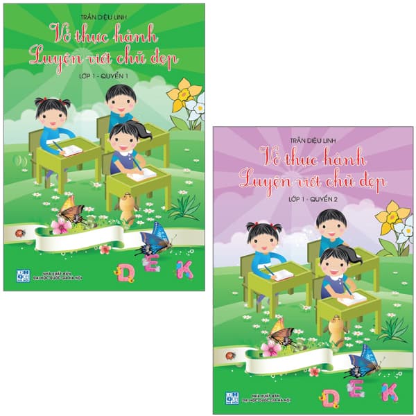 Sách Combo Sách Vở Thực Hành Luyện Viết Chữ Đẹp Lớp 1 - Quyển 1 + 2 - Diệu Linh
