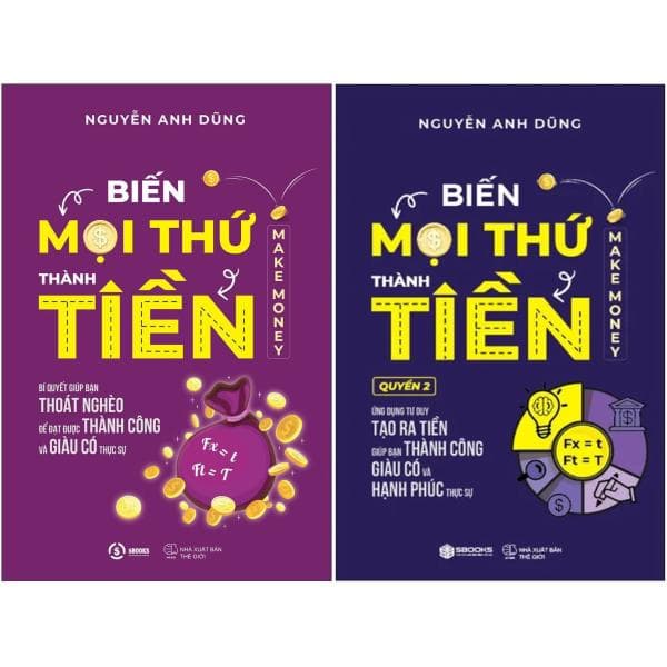 Sách Combo Sách Biến Mọi Thứ Thành Tiền - Make Money - Quyển 1 + Quyển 2 - Nguyễn Thế Anh