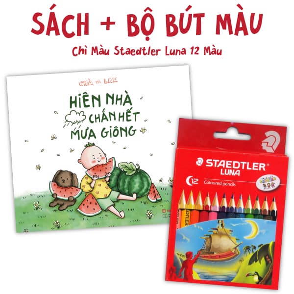 Sách Combo Sách Hiên Nhà Chắn Hết Mưa Giông + Chì Màu Staedtler Luna 12M (1 - Chà Và Lam