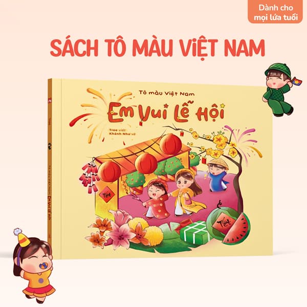 Sách Tô Màu Việt Nam - Em Vui Lễ Hội - Tree