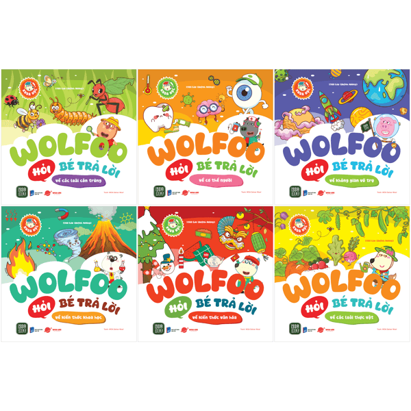 Sách Bộ Sách Wolfoo Khoa Học - Wolfoo Hỏi Bé Trả Lời (Bộ 6 Cuốn) - 1980Edu