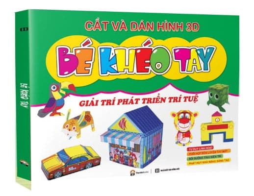 Sách Bé Khéo Tay - Cắt Và Dán Hình 3D - Giải Trí Phát Triển Trí Tuệ - PandaBooks