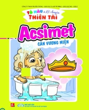 Sách Tô Màu Kể Chuyện Thiên Tài  - Acsimet Cân Vương Niệm - Vương Ni
