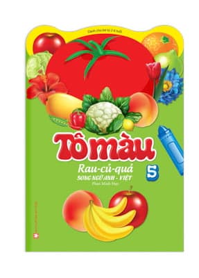 Sách Tô Màu Rau - Củ - Quả Song Ngữ Anh - Việt - Tập 5 - NXB Mỹ Thuật