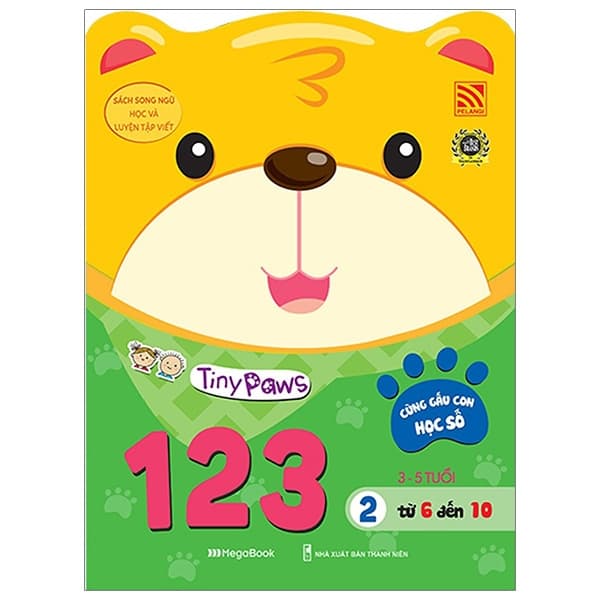 Sách Tiny Paws - Cùng Gấu Con Học Số 123 - Từ 6 Đến 10