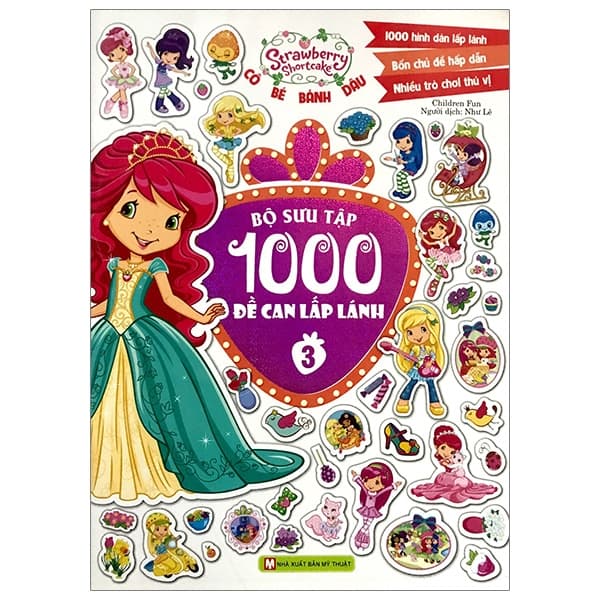 Sách Cô Bé Bánh Dâu- 1000 Đề Can Lấp Lánh - Tập 3
