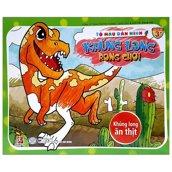 Sách Tô Màu Dáng Hình Khủng Long Rong Chơi - Khủng Long Ăn Thịt - An