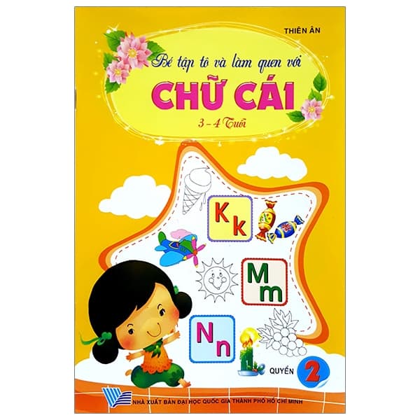 Sách Bé Tập Tô Và Làm Quen Với Chữ Cái - Quyển 2 (3-4 Tuổi) - Thiên Ân