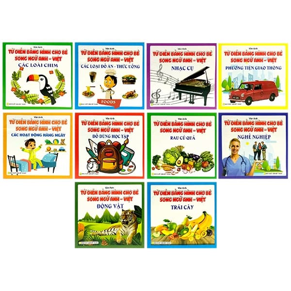 Sách Bộ Sách Từ Điển Bằng Hình Cho Bé (Song Ngữ Anh-Việt) - Bộ 10 Cu - Vân Anh