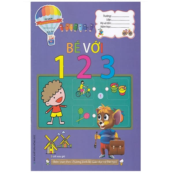 Sách Tủ Sách Bé Chuẩn Bị Vào Lớp 1 - Bé Với 1 2 3 - Minh