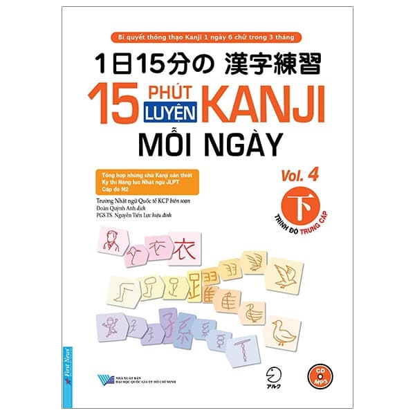 Sách 15 Phút Luyện Kanji Mỗi Ngày - Vol 4 - Trường Nhật ngữ Quốc tế KCP