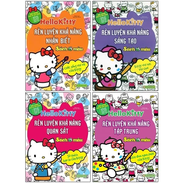 Sách Bộ Sách Hello Kitty - Rèn Luyện Khả Năng - Sách Tô Màu (Bộ 4 Cuốn - Nhiều Tác Giả