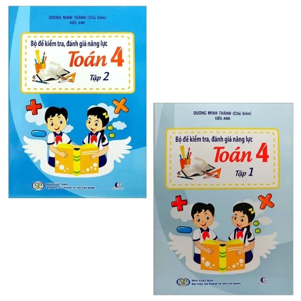 Sách Combo Bộ Đề Kiểm Tra, Đánh Giá Năng Lực Toán 4: Tập 1 Và 2 (Bộ - Dương Minh Thành
