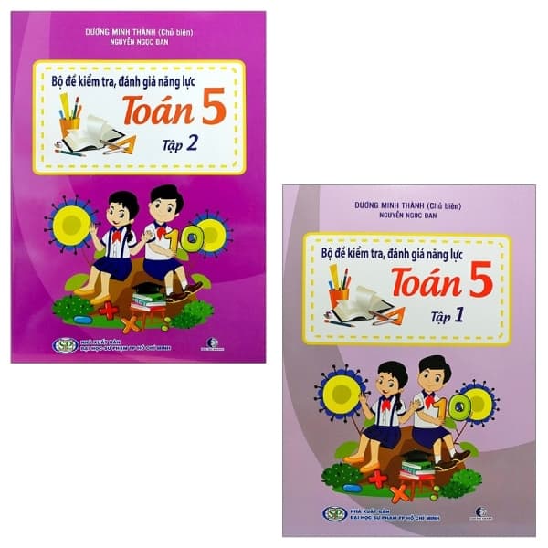 Sách Combo Bộ Đề Kiểm Tra, Đánh Giá Năng Lực Toán 5: Tập 1 Và 2 (Bộ - Dương Minh Thành