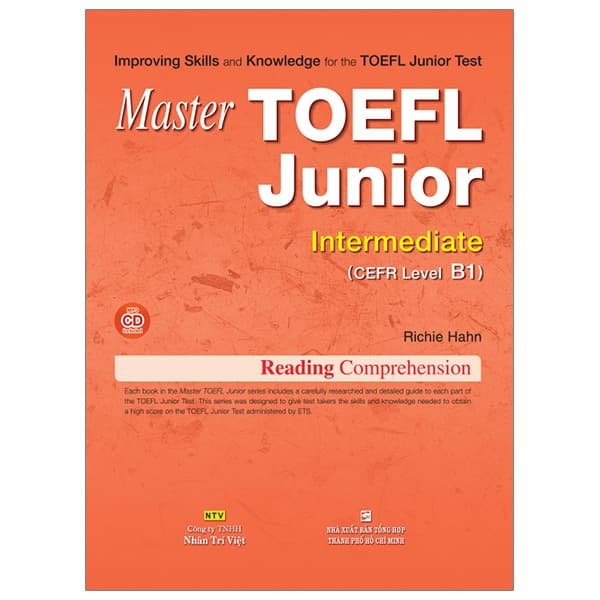 Sách Master Toefl Junior Intermediate: Reading Comprehension (Kèm Cd) - 2019 - Richie Hahn