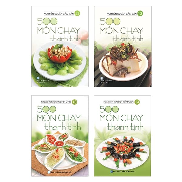 Sách Bộ Sách 500 Món Chay Thanh Tịnh: Tập 11 Đến Tập 14 (Bộ 4 Cuốn) - Nguyễn Dzoãn Cẩm Vân