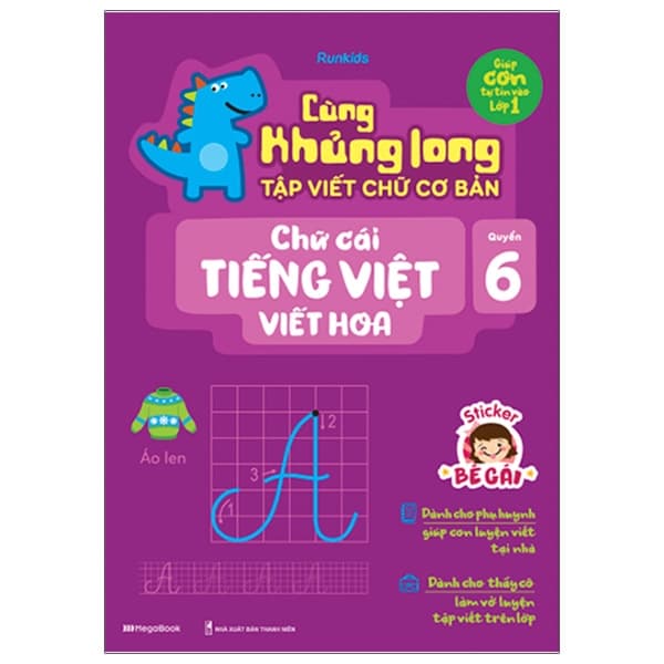 Sách Cùng Khủng Long Tập Viết Chữ Cơ Bản - Chữ Cái Tiếng Việt Viế - Runkids