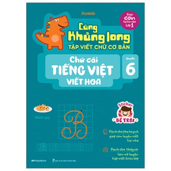 Sách Cùng Khủng Long Tập Viết Chữ Cơ Bản - Chữ Cái Tiếng Việt Viế - Long
