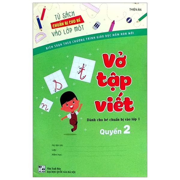 Sách Tủ Sách Chuẩn Bị Cho Bé Vào Lớp 1 - Vở Tập Viết (Quyển 2) - Thiên Ân