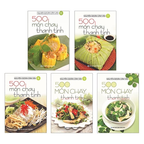Sách Bộ Sách 500 Món Chay Thanh Tịnh: Tập 6 Đến Tập 10 (Bộ 5 Cuốn) - Nguyễn Dzoãn Cẩm Vân