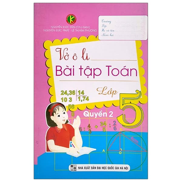 Sách Vở Ô Li Bài Tập Toán 5 - Quyển 2 (2019) - Nguyễn Đức Tấn