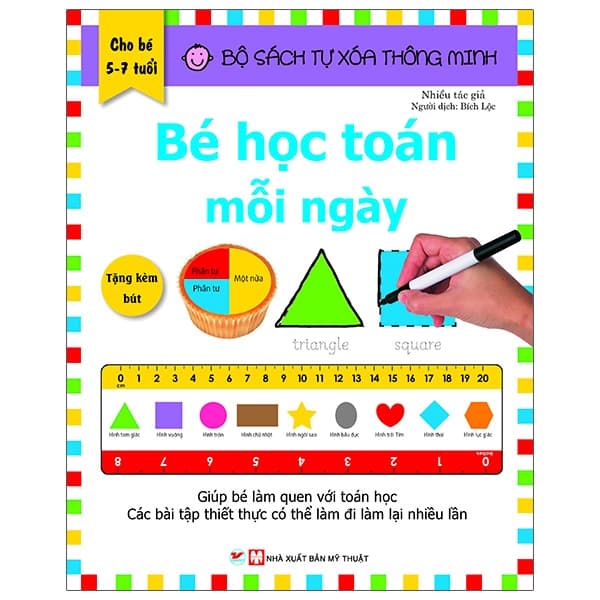 Sách Bộ Sách Tự Xóa Thông Minh - Bé Học Toán Mỗi Ngày (5 -7 Tuổi) - Nhiều Tác Giả