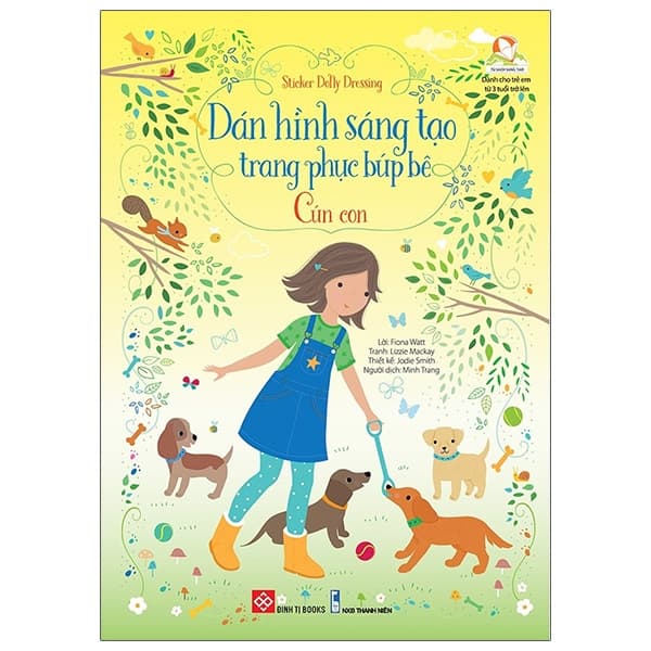 Sách Sticker Dolly Dressing - Dán Hình Sáng Tạo Trang Phục Búp Bê - Cún Con - Fiona Watt