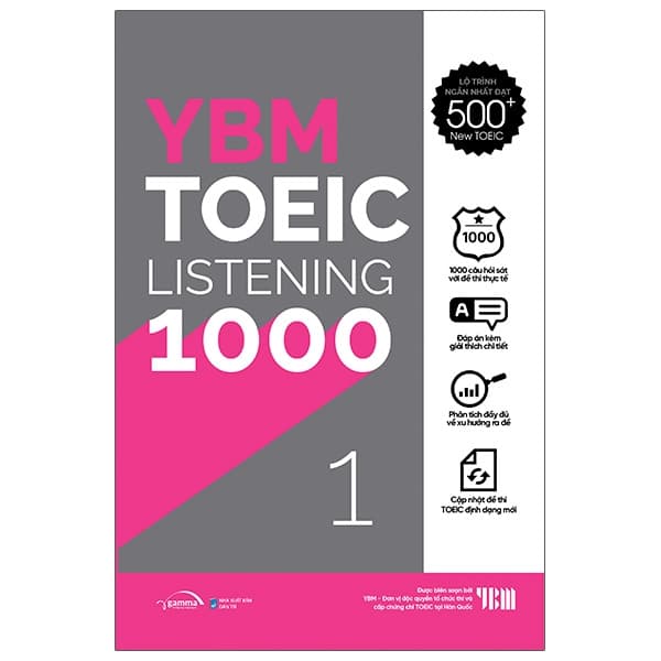 Sách YBM TOEIC Listening 1000 - Vol 1 (Tái Bản 2023)
