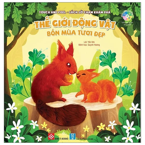 Sách Touch And Feel - Sách Sờ Chạm Khám Phá - Thế Giới Động Vật - Bố - Yến Nhi