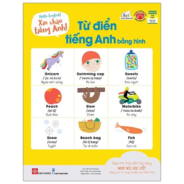 Sách Hello English! - Xin Chào Tiếng Anh!- Từ Điển Tiếng Anh Bằng Hình - Sam Hutchinson