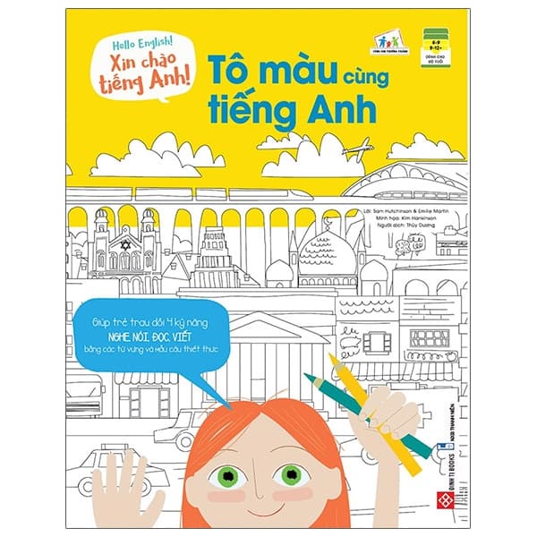 Sách Hello English! - Xin Chào Tiếng Anh!- Tô Màu Cùng Tiếng Anh - Sam Hutchinson